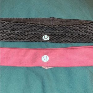 Pink and grey Lululemon Athletica Headbands